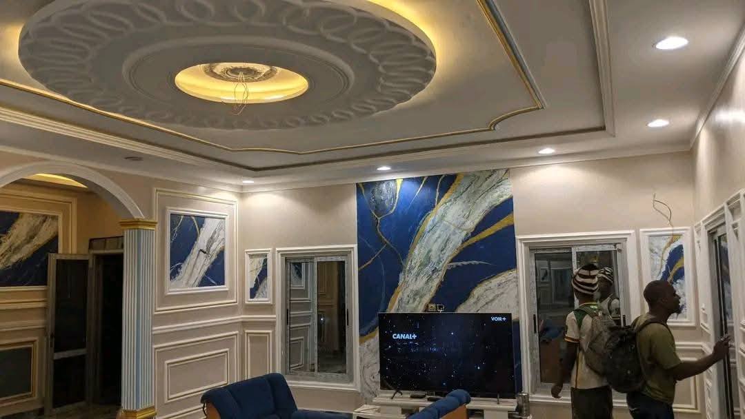 POP ceiling and staff design project by Cameroon Staff Designing in Yaoundé
